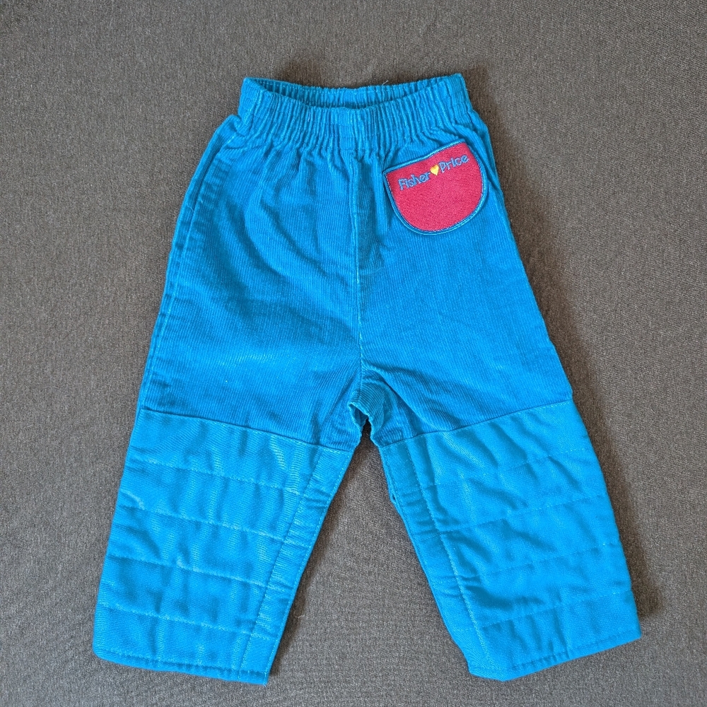 Vintage toddler corduroy and quilted Fisher Price pants